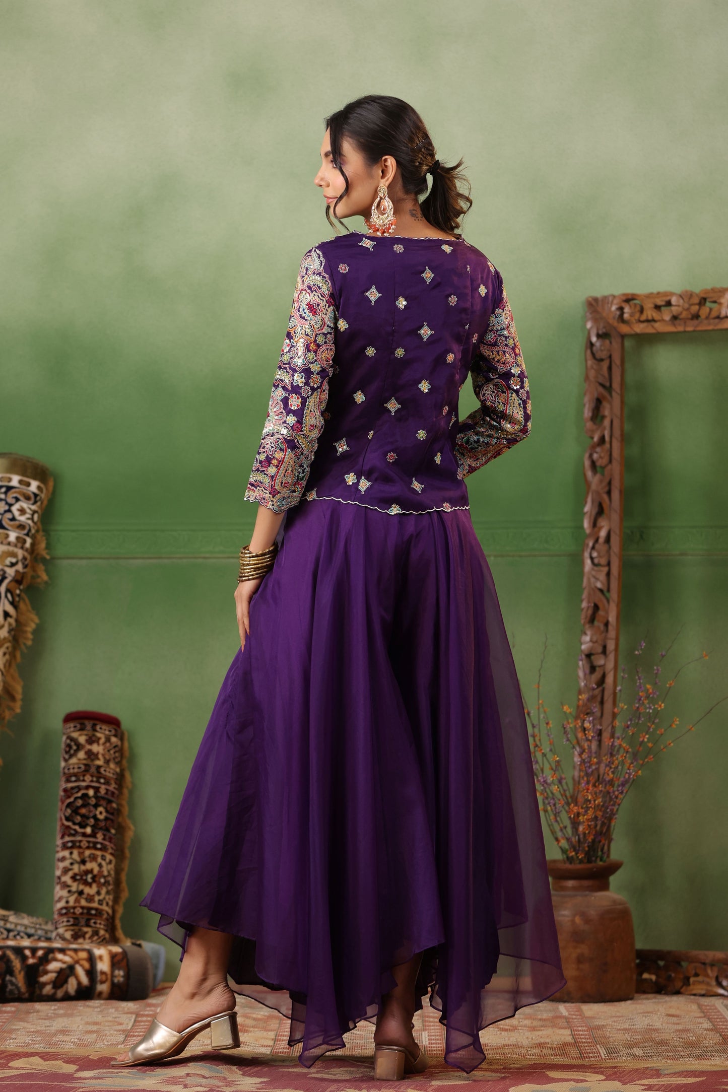 Dark Purple Designer Suit Set