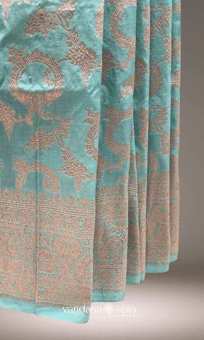 Sea Green Banarasi Silk Saree