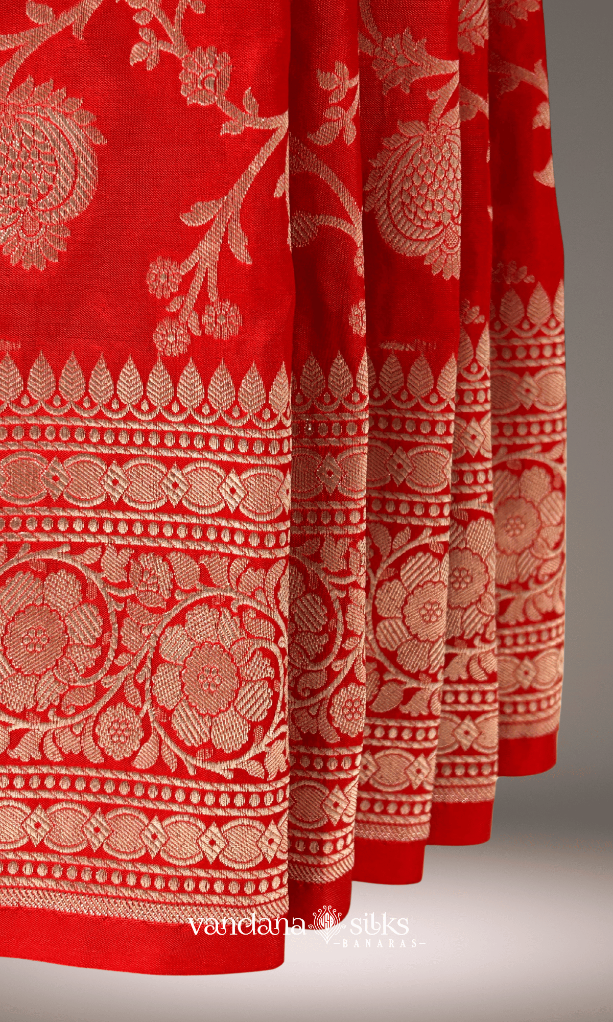 Red Colored Banarasi Silk Saree