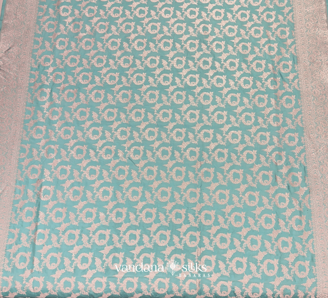 Sea Green Banarasi Silk Saree