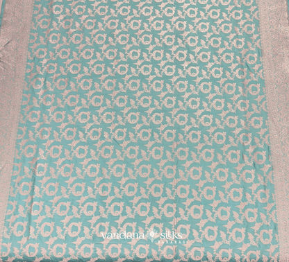 Sea Green Banarasi Silk Saree