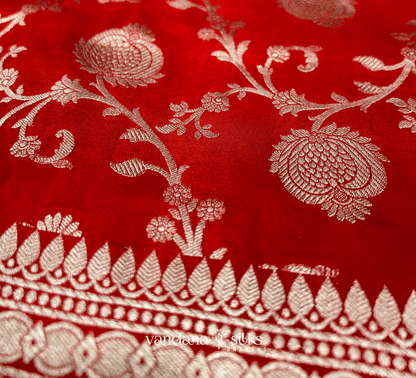 Red Colored Banarasi Silk Saree