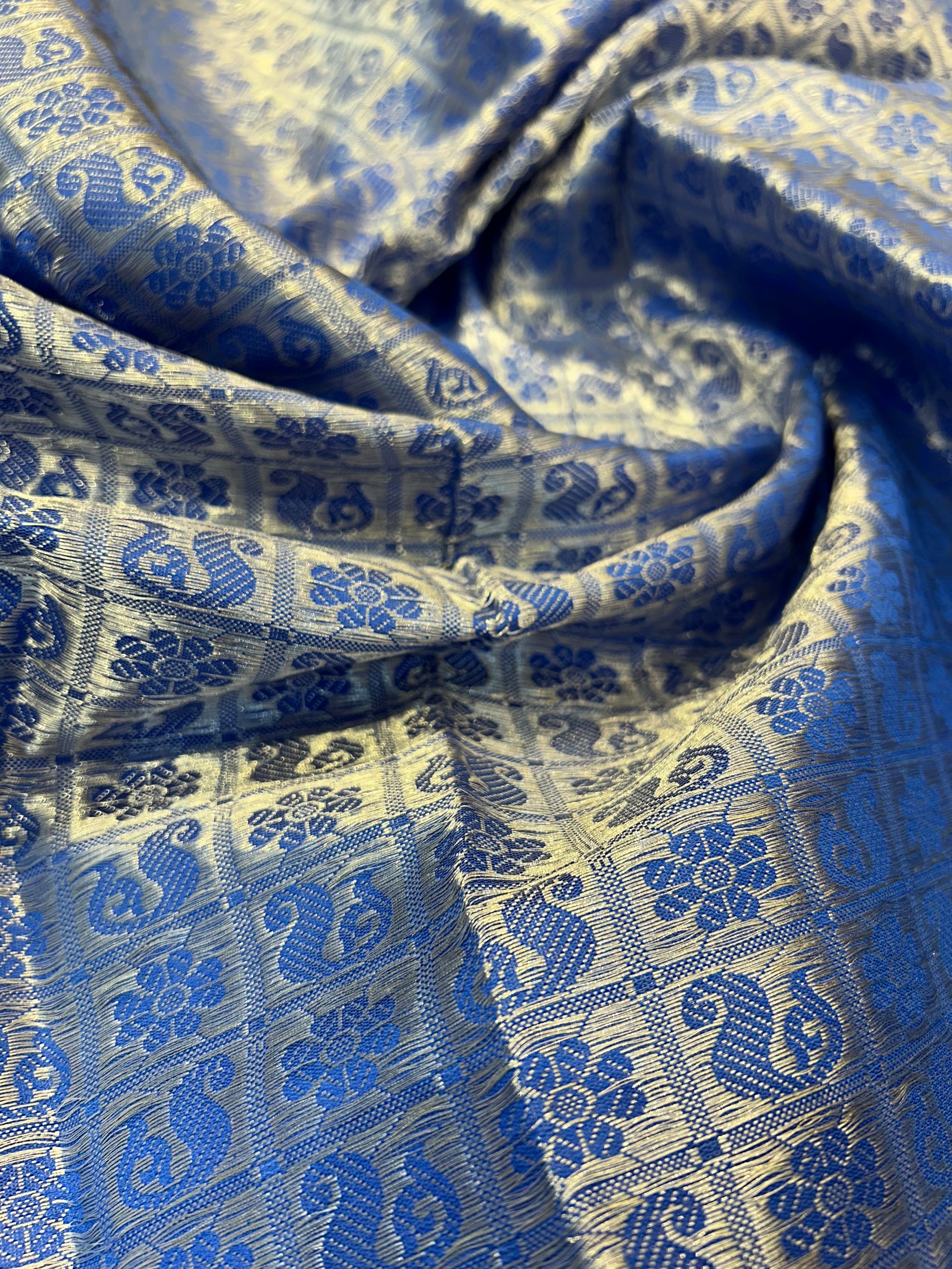 Blue brocade