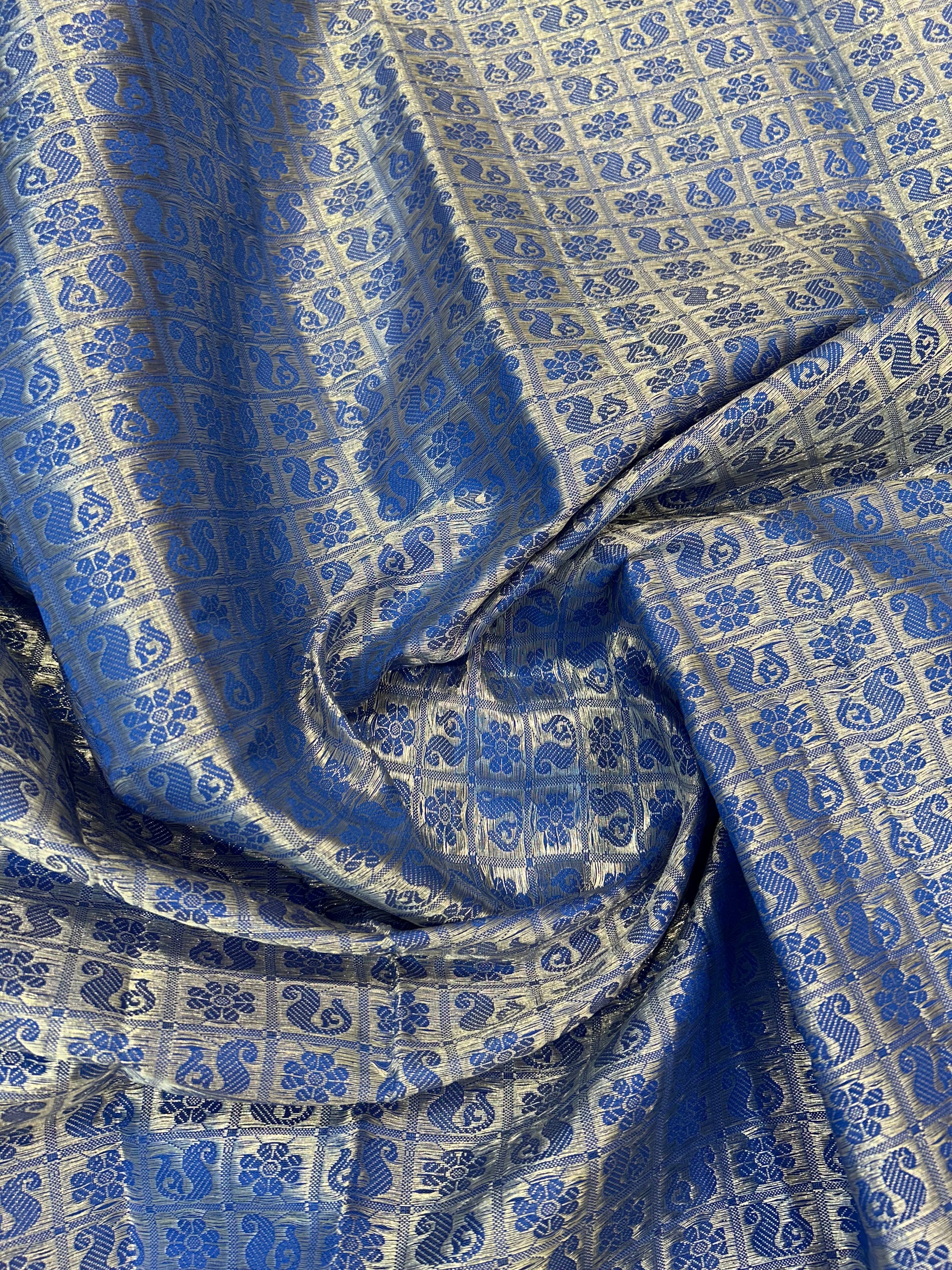 Blue brocade