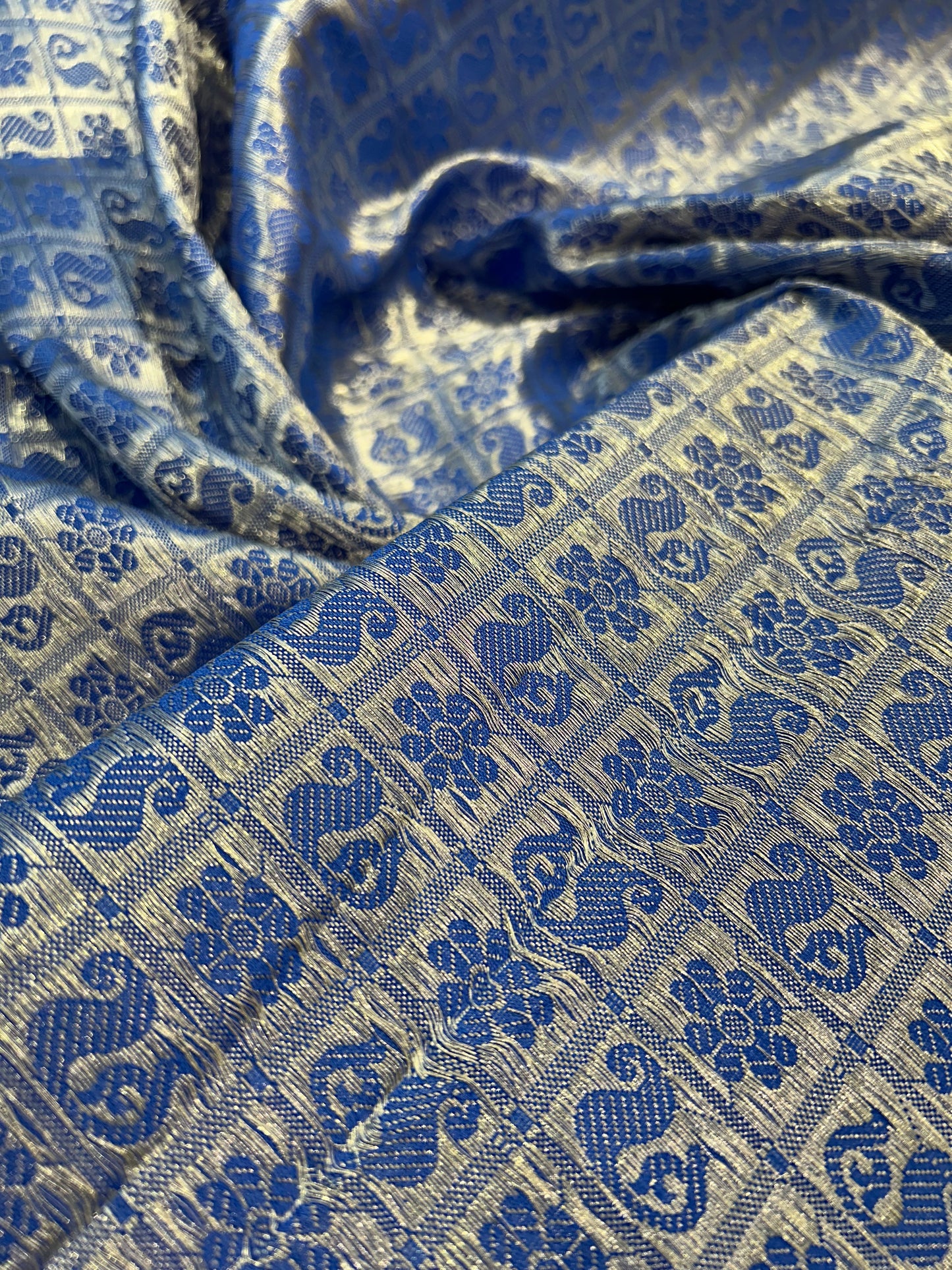 Blue brocade