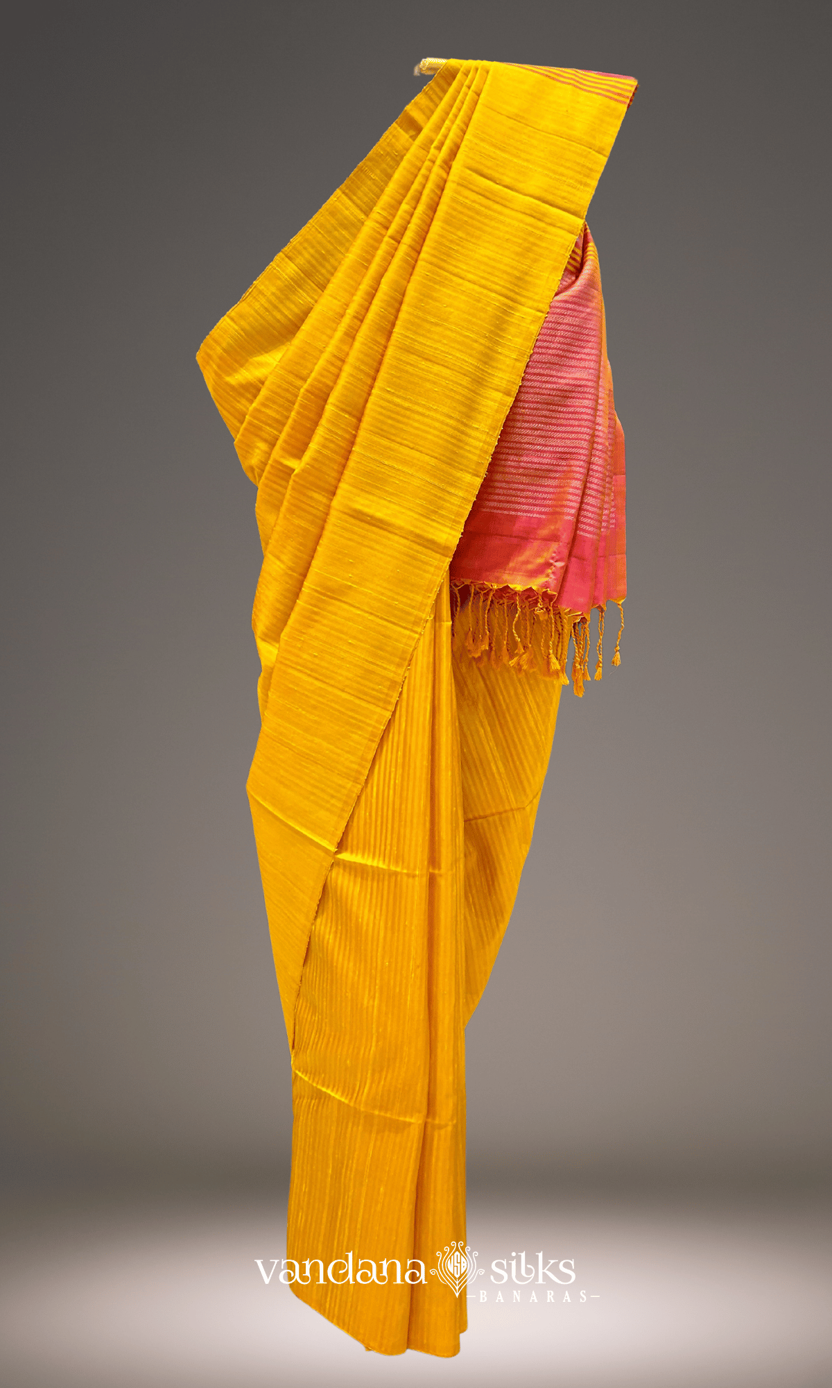 Mustard Kanjivaram South Katan Silk Banarasi Saree