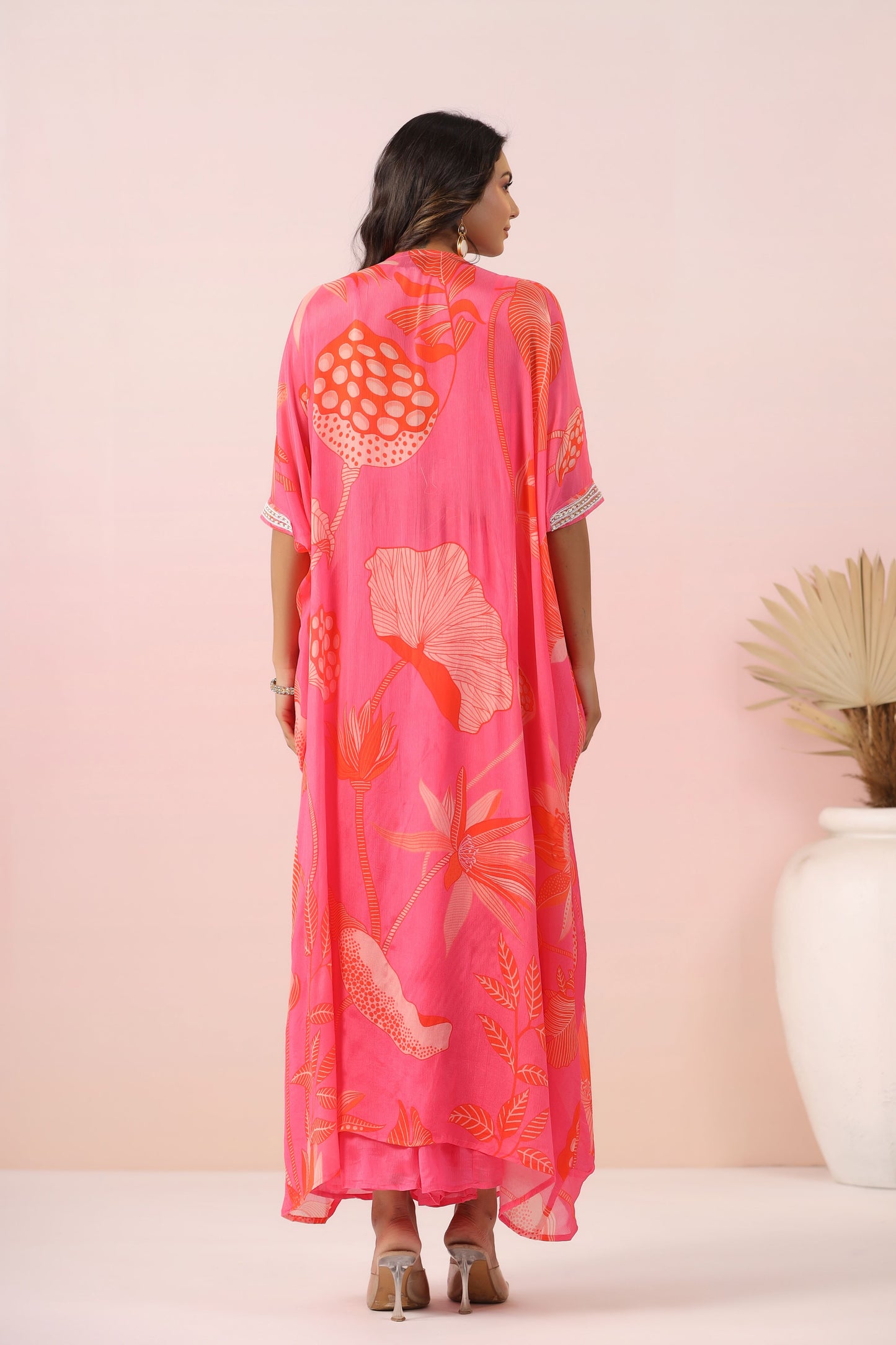 Pink Printed Designer Dress