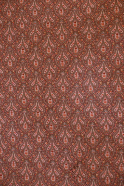 Traditional Rust Printed Silk Fabric